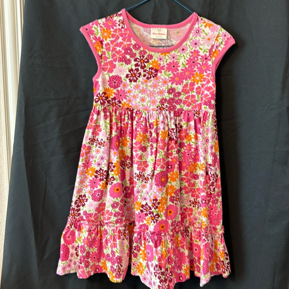 Hanna Andersson Boutique Dress 👗 size 120 Colorful Flowers